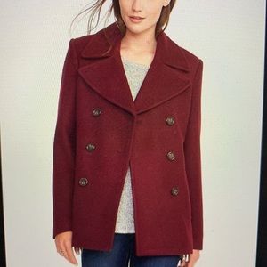 Old Navy Dark Burgundy Pea Coat-NWT